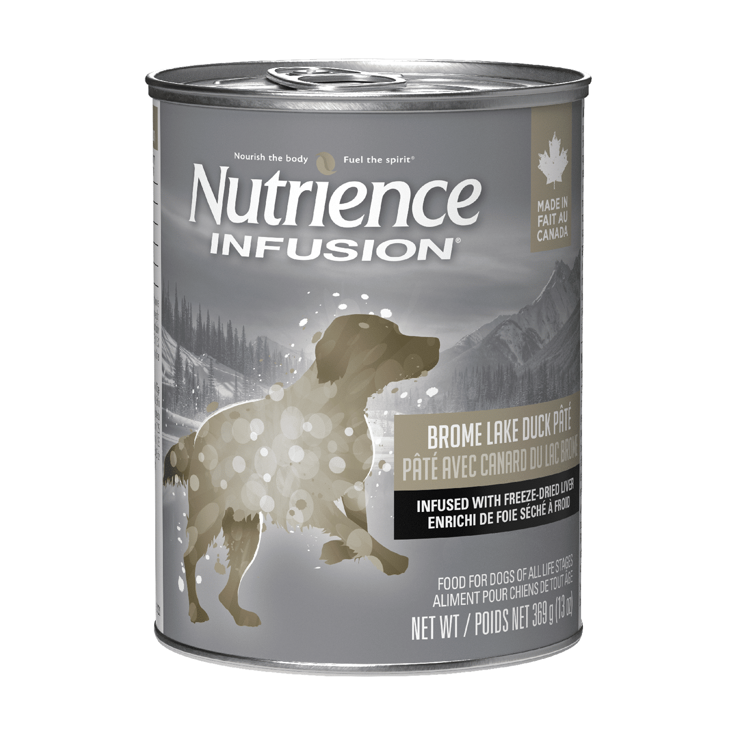 NUTRIENCE - Brome Lake Duck Infusion Pâté Wet Dog Food, Size: 369g