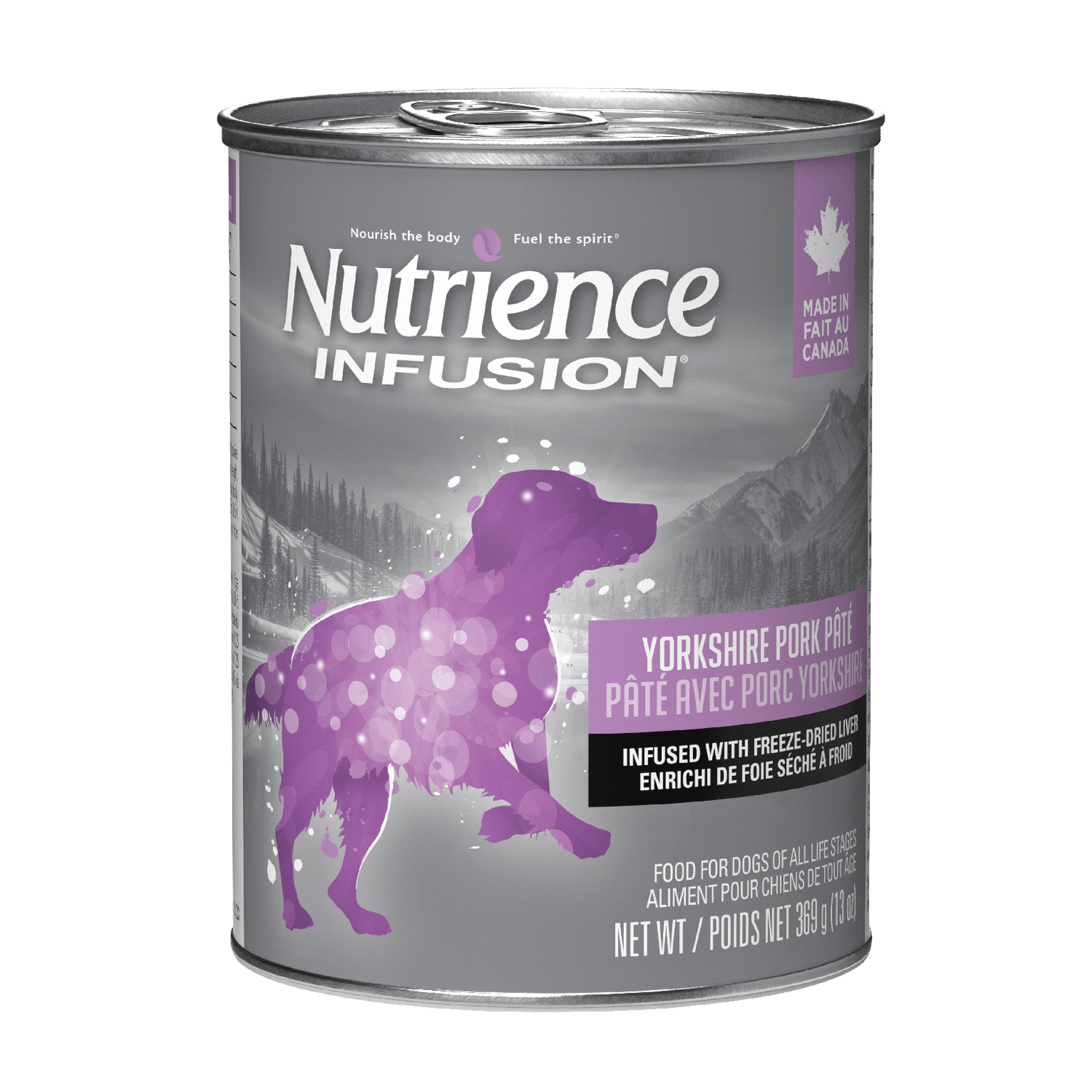 NUTRIENCE - Yorkshire Pork Infusion Pâté Wet Dog Food, Size: 369g
