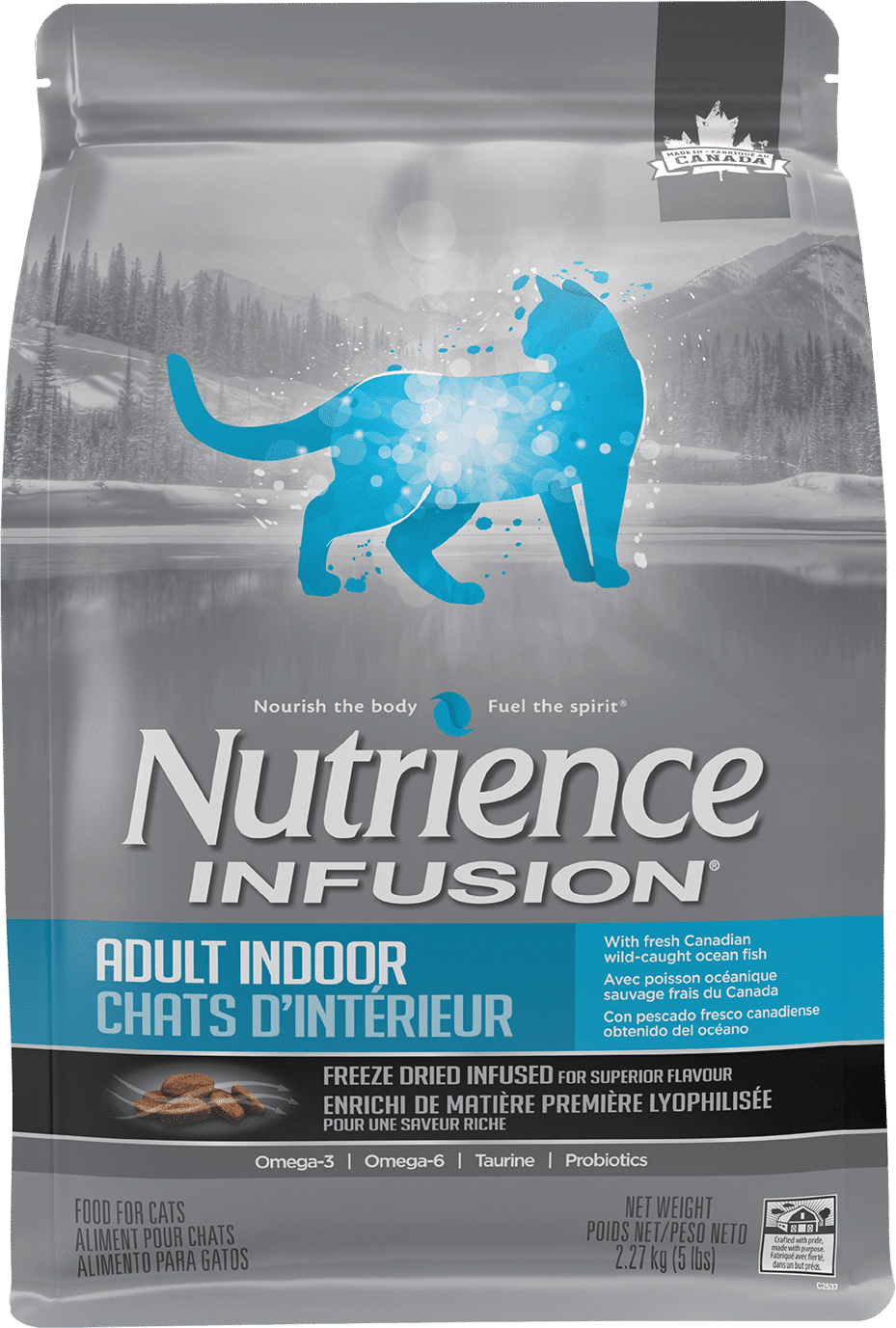 NUTRIENCE - Wild Ocean Fish Infusion Healthy Adult Indoor Cat Food, Size: 2.27kg