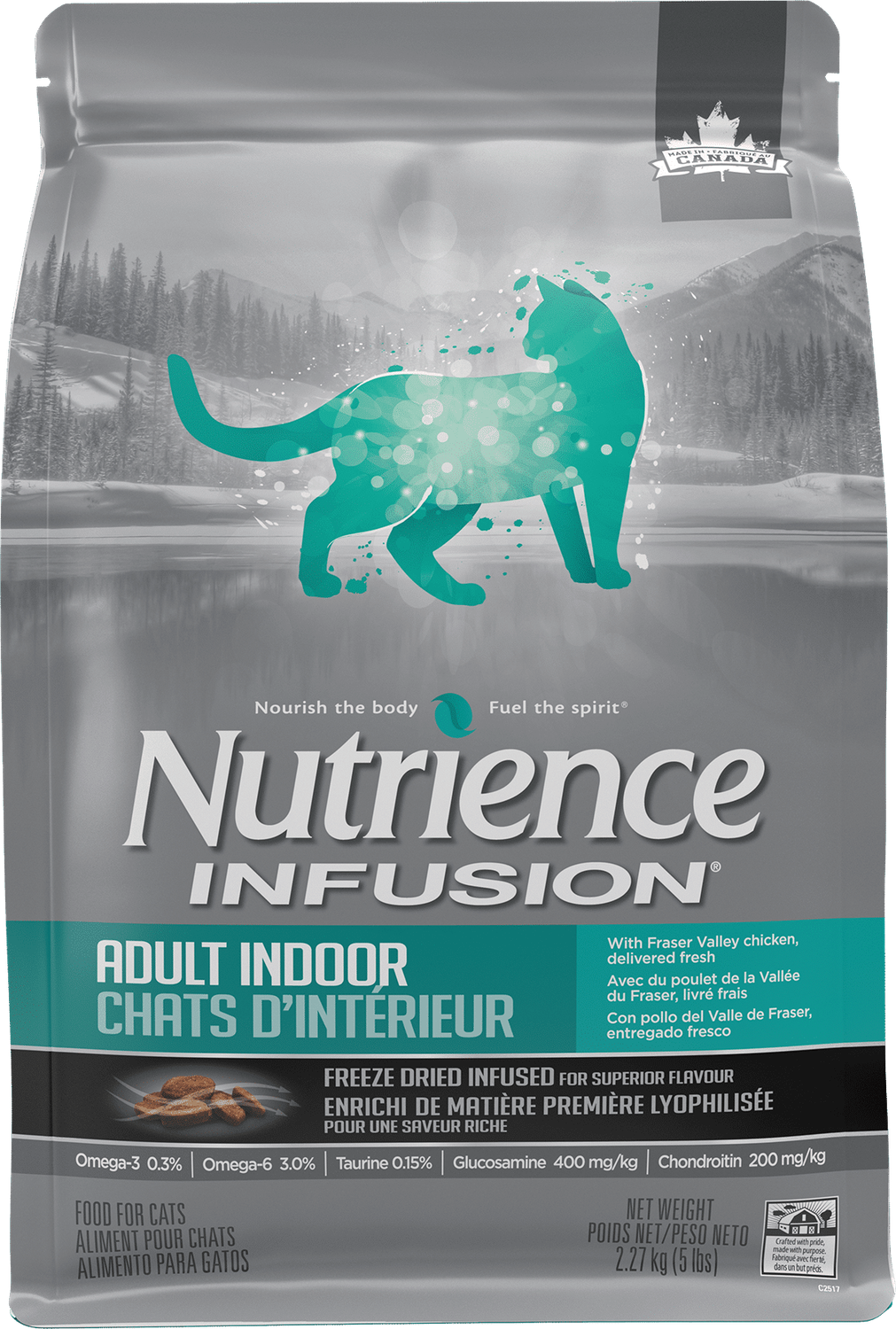 NUTRIENCE - Fraser Valley Chicken Infusion Healthy Adult Indoor Cat Food, Size: 2.27kg