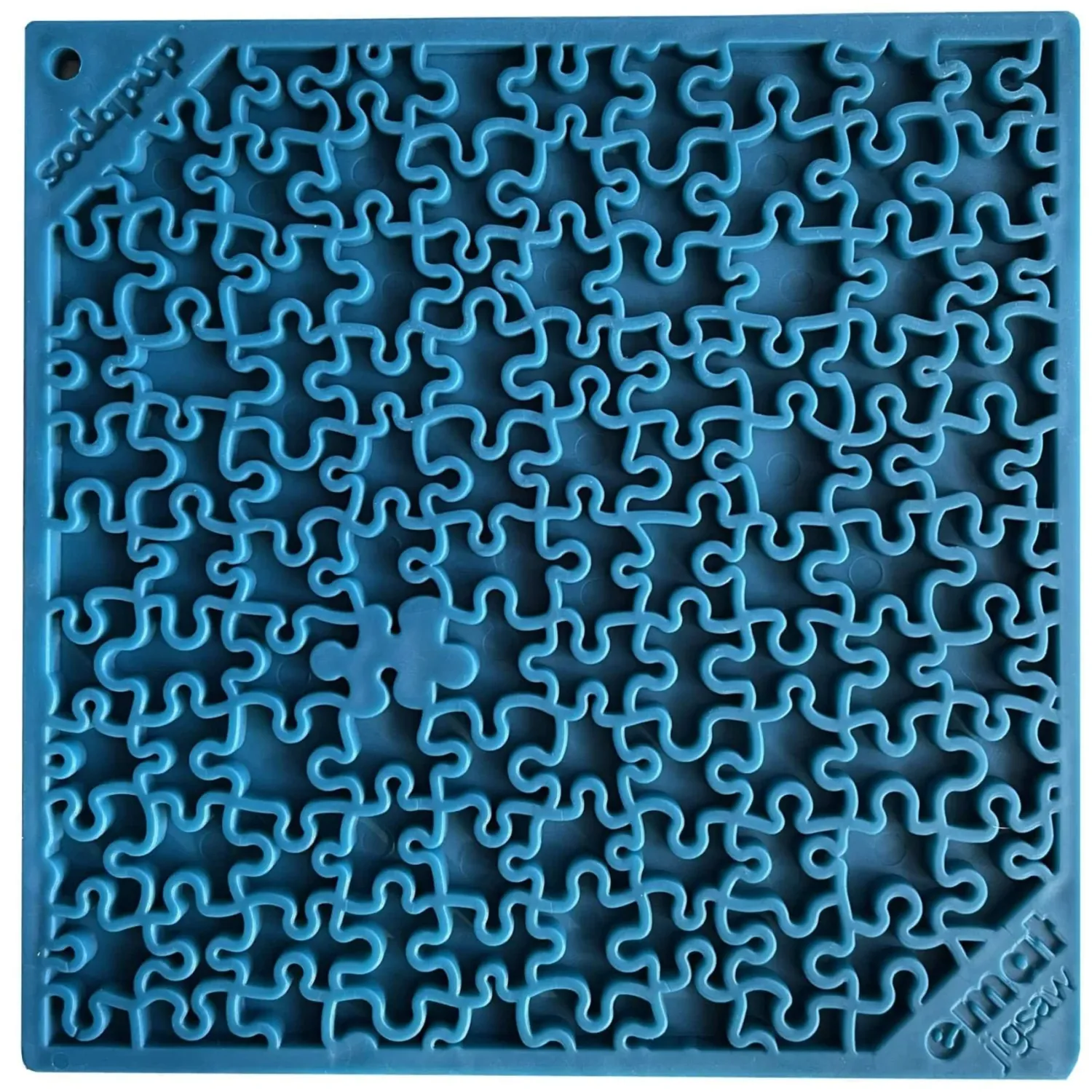 SODAPUP - Jigsaw Puzzle Emat Enrichment Lick Mat, Colours: Bleu