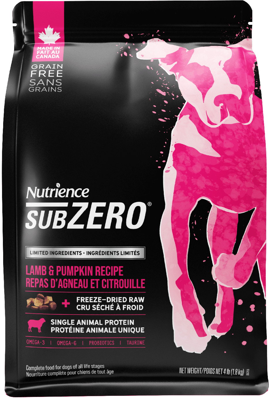 NUTRIENCE - SubZero Lamb &amp; Pumpkin Limited Ingredient Dog Food, Size: 1.8kg
