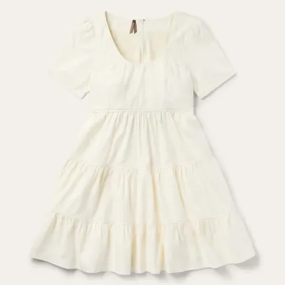 STETSON - Cream Denim Tiered Dress