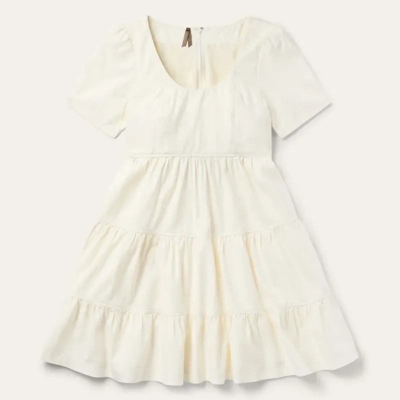 STETSON - Cream Denim Tiered Dress