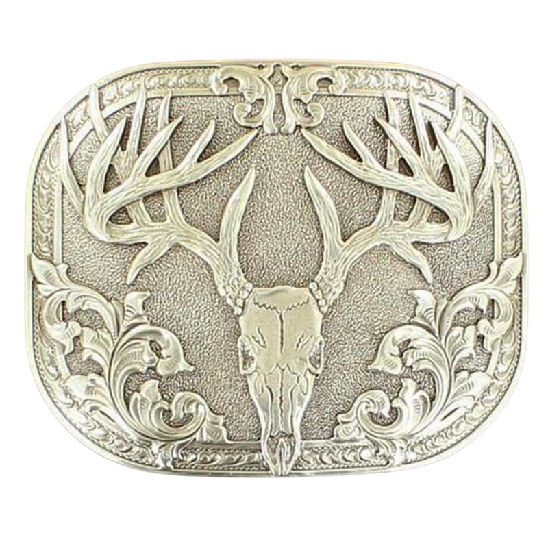 M&amp;F WESTERN - Laser Etch Deer Skull belt buckle