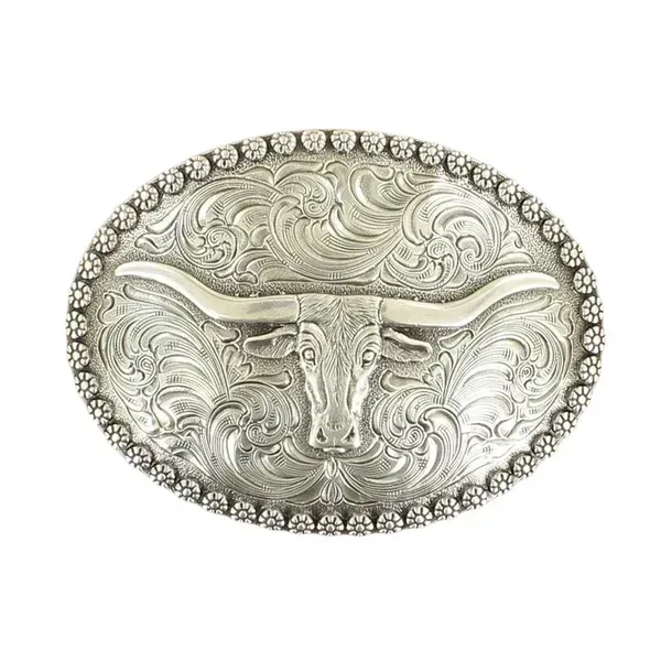 Boucle de ceinture Western Longhorn - Boucle cowboy rodeo tête de