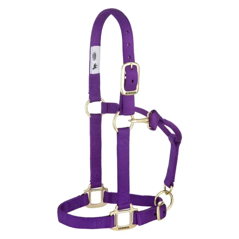WEAVER - Original Adjustable Purple Chin &amp; Throat Snap 1'' Halter