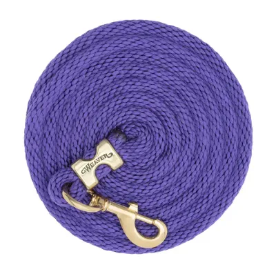 WEAVER - Poly Lead Purple Rope with Brass Snap