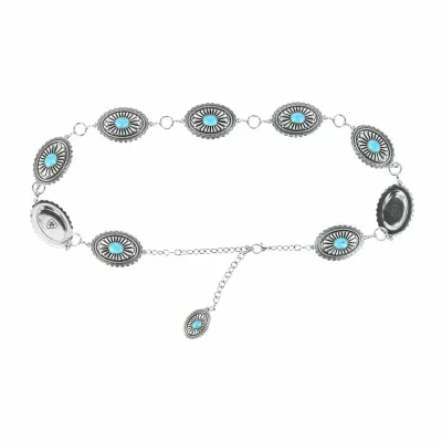 ARIAT - Chain Conchos Silver Turquoise Belt