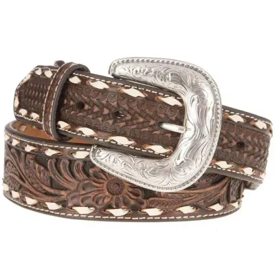 ARIAT - White Lining Floral Laced Western Belt
