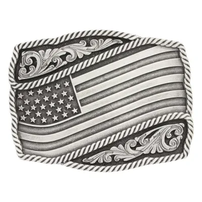 MONTANA SILVERSMITHS - Classics Impressions Waving American Flag