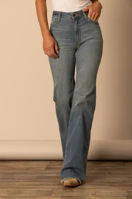 KIMES RANCH - Olivia High Rise Western Blue Jeans
