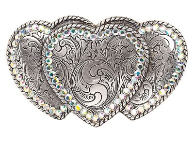 NOCONA - Triple Heart Western Buckle