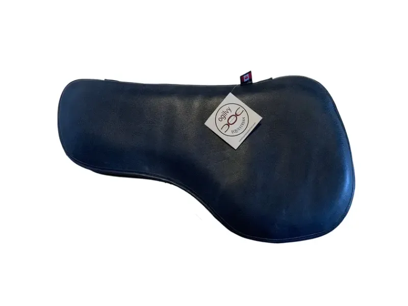 OGILVY EQUESTRIAN - Navy Sleek Leather Half Pad Gummy