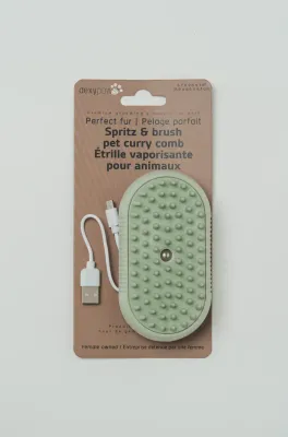 DEXYPAWS - Electric Spritz &amp; Brush Pet Curry Comb