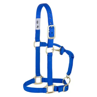 WEAVER - Original Adjustable Royal Blue Chin &amp; Throat Snap 1'' Halter