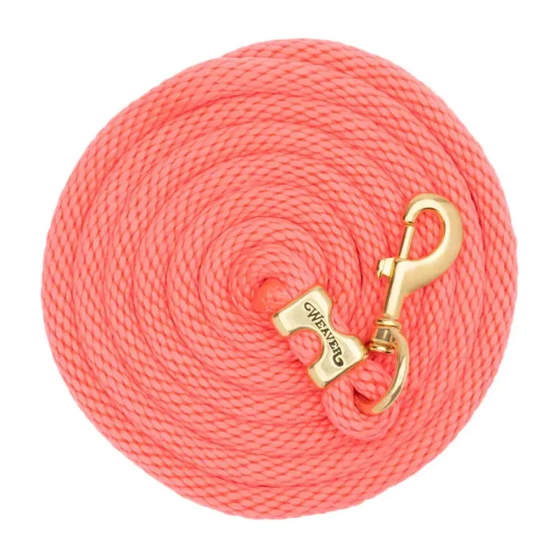 WEAVER - Poly Lead Diva Pink Rope with Brass Snap