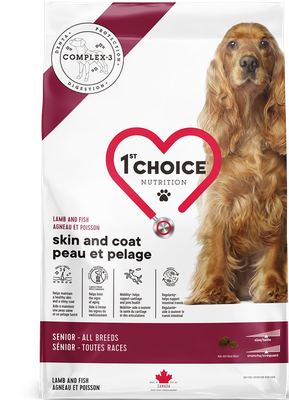 1st CHOICE - Skin &amp; Coat Lamb Recipe for All Breeds Senior Dogs
