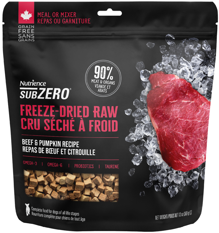 NUTRIENCE - SubZero Beef &amp; Pumpkin Freeze-Dried Raw Dog Food