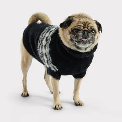 GF PET - Black Fuzzy Dog Sweater