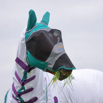 SHIRES EQUESTRIAN - FlyGuard Pro Deluxe Fly Mask w/ Ears &amp; Nose