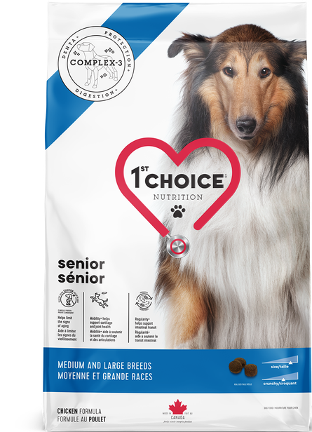 1st CHOICE - Chicken Formula for All Senior Medium &amp; Large Breeds Dogs