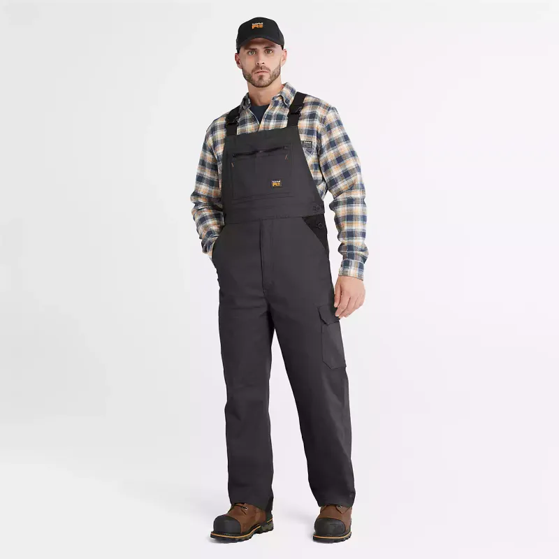TIMBERLAND - Men's Black Ironhide Flex Bib Overall