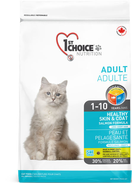 1st CHOICE - Healthy Skin &amp; Coat Formula for All Breeds Adult Cats