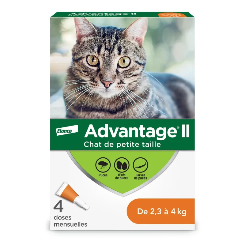 ELANCO - Traitement Topique Advantage II Contre les Puces pour Chat