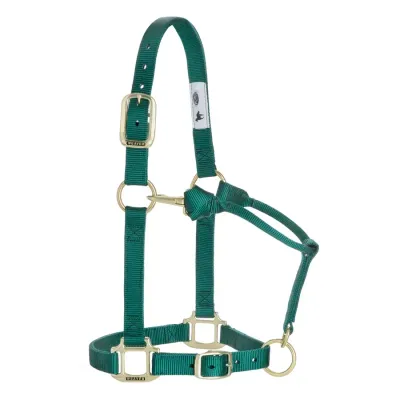 WEAVER - Original Adjustable Hunter Green Chin &amp; Throat Snap 1''Halter