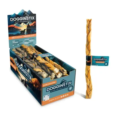 DOGGINSTIX - Braided Lamb Collagen