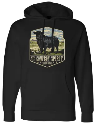 RANCH BRAND - Steer 2 Unisex Long Sleeves Black Hoodie