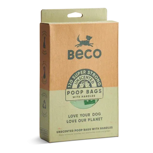 BECO PETS - Poop bags with handles - Fragrance-free
