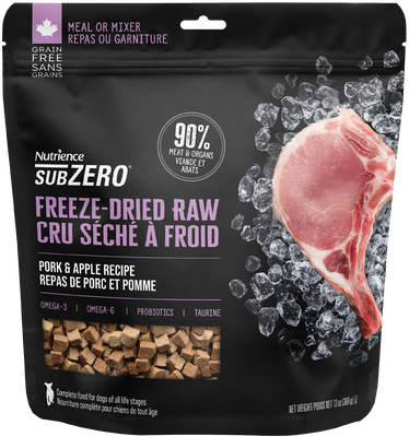 NUTRIENCE - SubZero Pork &amp; Apple Freeze-Dried Raw Dog Food