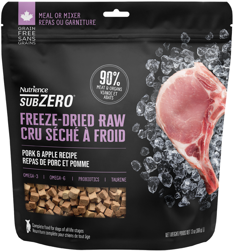 NUTRIENCE - SubZero Pork &amp; Apple Freeze-Dried Raw Dog Food