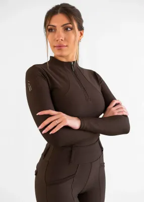 MAXIMILIAN EQUESTRIAN - Long Sleeve Base Layer Chocolate