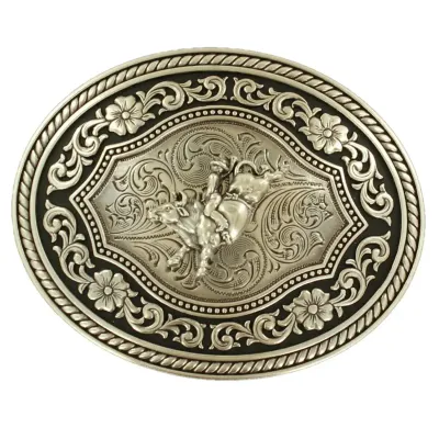 M&amp;F WESTERN - Oval Bullrider Belt Buckle
