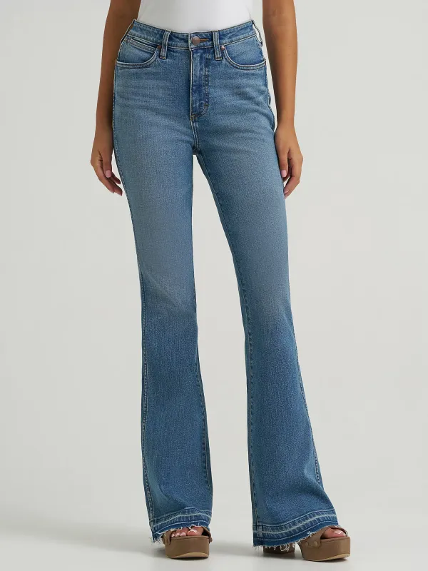 WRANGLER - Lana Retro Bailey High Rise Raw Hem Flare Jean