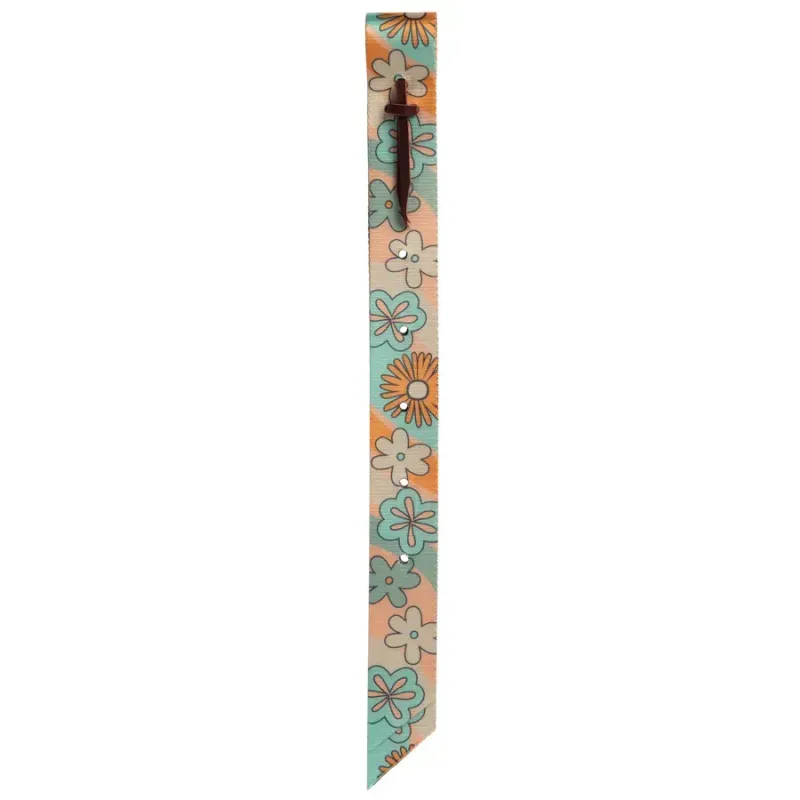 WEAVER - Patterned Tie Strap Retro Flower w/Holes