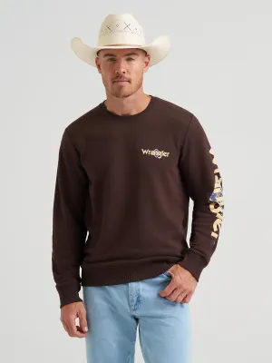 WRANGLER - Skull Steer Graphic Fleece Sweatshirt