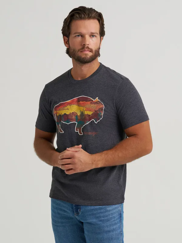 WRANGLER - Buffalo Scene Graphic T-Shirt