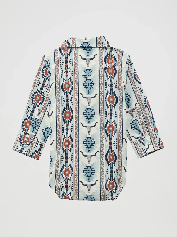 WRANGLER - Baby Boy's Long Sleeve Checotah Western Snap Bodysuit