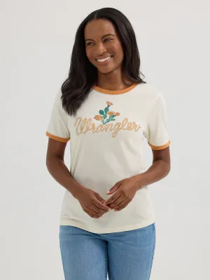 WRANGLER - Caramel Graphic Ringer Tee