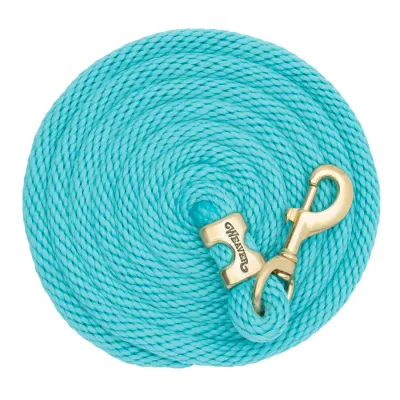 WEAVER - Value Lead Turquoise Rope with Brass Snap