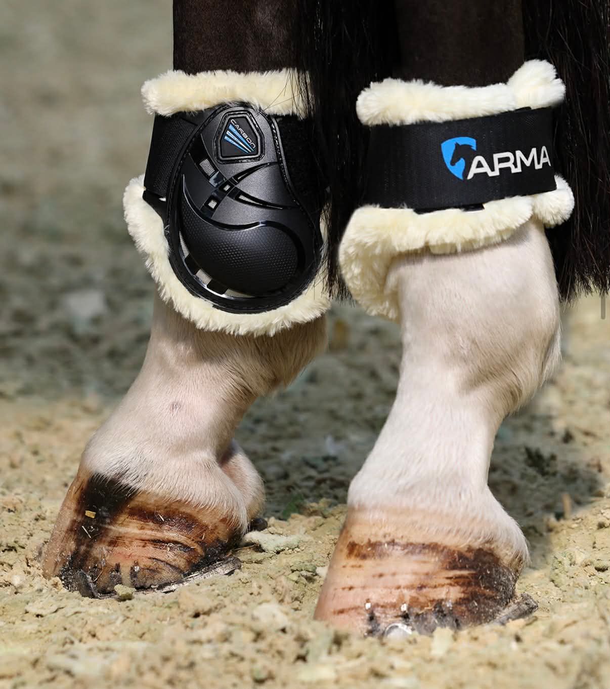 ARMA CARBON - Synthetic sheepskin fetlock protector, Color: Full, Size: Noir