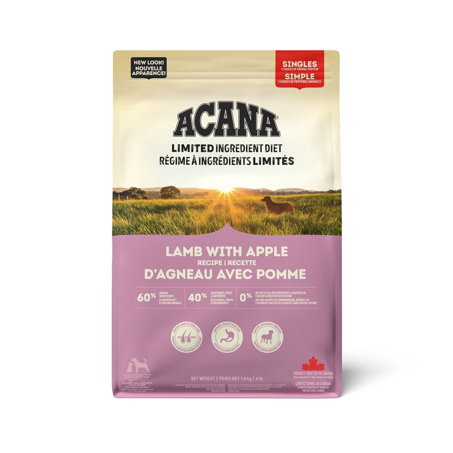 ACANA - Limited Ingredient Diet Singles Lamb with Apple Recipe, Size: 1.8kg