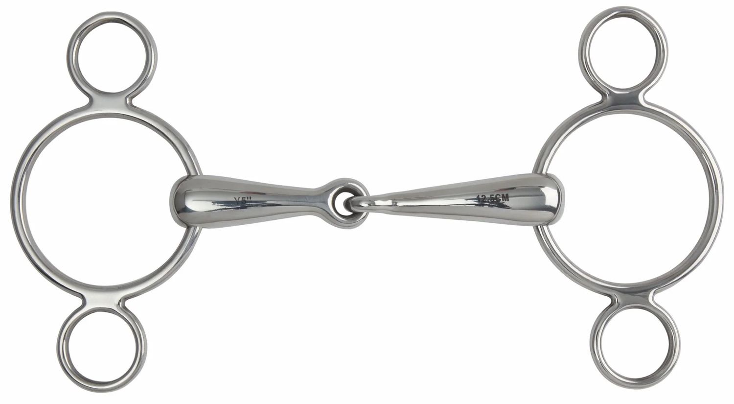 SHIRES - Three-ring gag bit, Size: 5 po