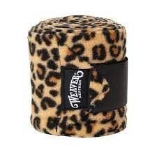 WEAVER - Leopard Polo Leg Wraps 380g Fleece, Size: 4 Pack