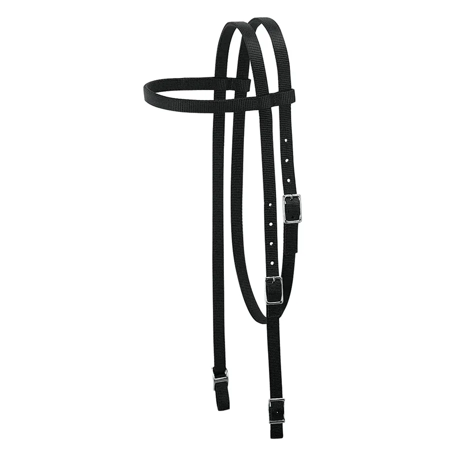 WEAVER - Pony Nylon Headstall, Colour: Noir