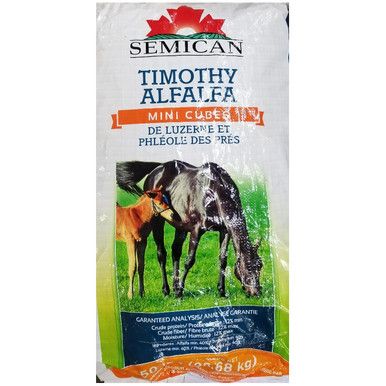 SEMICAN - Alfalfa and timothy minicubes, Format: 22.68kg